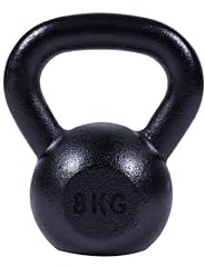 GORILLA SPORTS® Kettlebell - 2 till 32 kg vikter, individuellt/set, gjutjärn, golvvänlig, silver eller svart - kettlebell, swing hantel, bollvikt, rund vikt, styrketräning