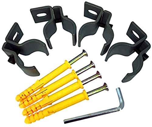 B & Z - Universal Vertical Designer Radiator Wall Mount Brackets with Free Fixing Kit” Patented Design - Convert & Flipable Supports Brackets (Anthracite, Single)