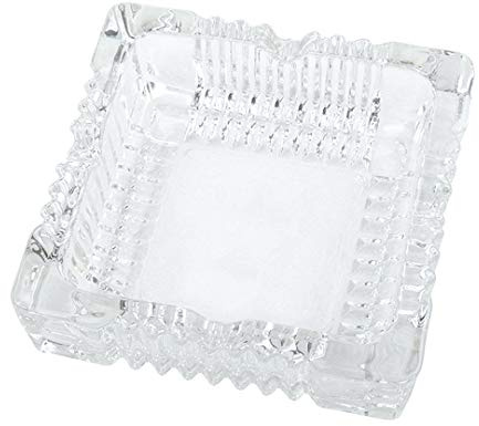 Kepfire Cuadrado Transparente Cristal Vaso Cenicero Europeo Sala Oficina Bar Interior Restaurante Decoración Cigarro Cenicero Hombre Regalo