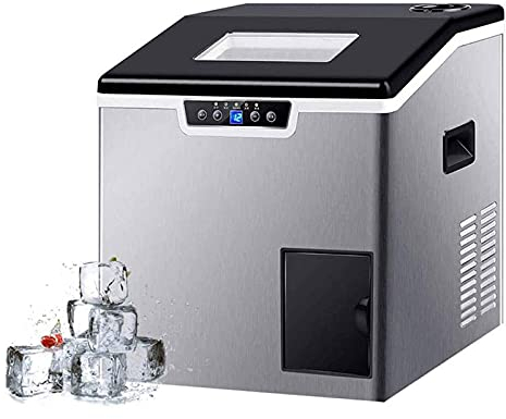 NCRD Automatic Portable Electric Countertop Ice Maker Machine,88 Pounds in 24 Hours,32 Ice Cubes Ready in 10 Minutes,Perfect for Water Bottles,Mixed Drinks
