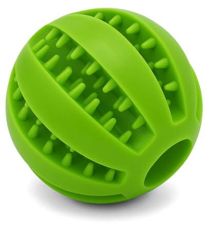 PetBox Treat Dispensing Dog Ball – Durable Rubber Interactive Dog Feeder Puzzle Toy, 2.75 Size