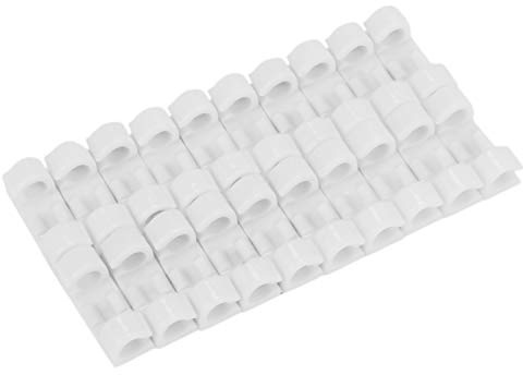 Lodokdre 20 Stück Draht-Befestigungsklemme, Clip, Desktop-Draht, transparente Clips, Halterung, Kabelclip, Gerät, USB-Kabelclips, Organizer ()