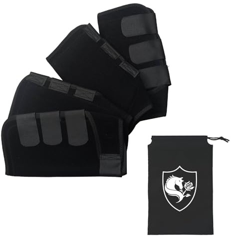 ZMERCH 4X Horse Boots Leg Wraps Protector Front Hind Legs Guard Neoprene Horse Support Legs Protection Gears for Equestrian Accessories