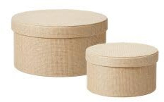 Event Decor Aufbewahrungsboxen in Beige mit gewebtem Effekt, 2er Set wie IKEA