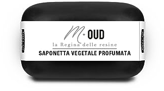 Helan, M Oud - Savon solide naturel pour les mains, au parfum végétal, nettoyage doux et velouté pour l'hygiène des mains avec de la vitamine E et de l'huile de lin, 105g - Fabriqué en Italie