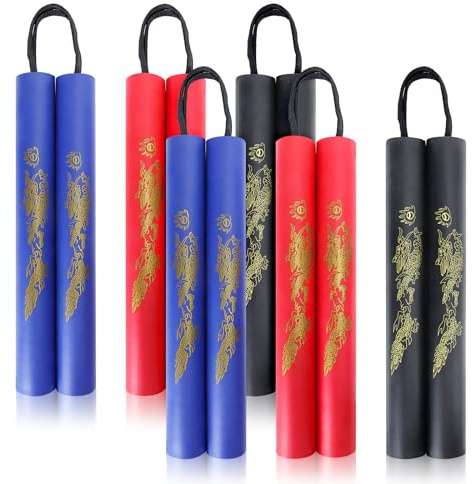 Wpxmer 6 Pack Foam Rubber Training Sticks, Martial Art Sticks for Kids & Beginners Practice and Training (6)