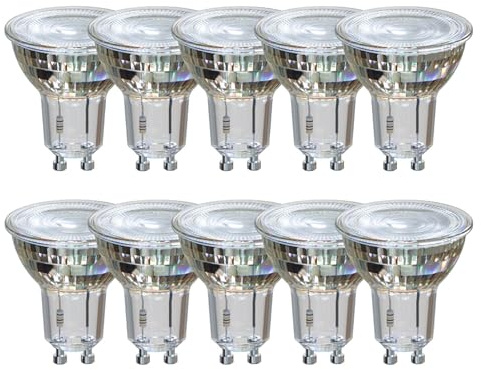 CALEX LED Spot GU10, PAR16, 2700K Warmweiß Licht, dimmbar, 10er Pack