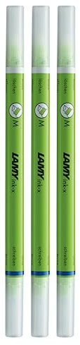 LAMY Ink-x Set of 3 Plastic Ink Erasers with Eraser Tip and Correction Tip - Only for Erasing Royal Blue Ink