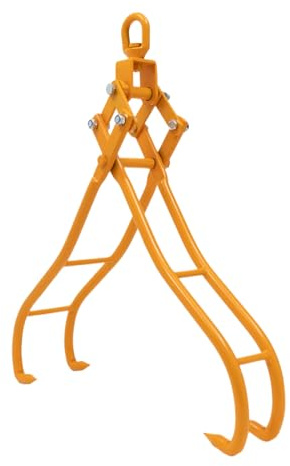 Log Lifting Tongs, 36in 4 Claws Heavy Duty Timber Claw Hook, 4409Lbs Large Clamping Force Eagle Claws Design Log Hook for lifting w/ 360 degree Rotatable Head for Tractors, ATVs, Trucks (Yellow)