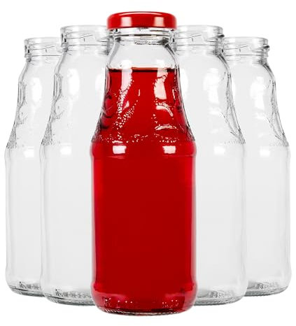 SUPERBUTELKI.PL Kleine Flaschen zum Befüllen Saft 330ml - Schraubverschluss Flaschen - Likörflaschen zum Befüllen Glasflaschen - Einmachflaschen - Einmachflaschen 100 Stück