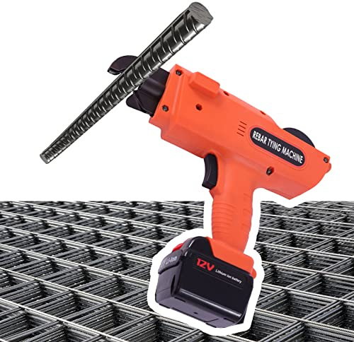Rebar Bindemaschine, Elektrische Drahtbindegerät 12V 13200Mah Lithium-Ionen-Batterien, Knotendrahtlänge 40 cm, Rebar Tying Drahtbindemaschine 6 mm-25 mm