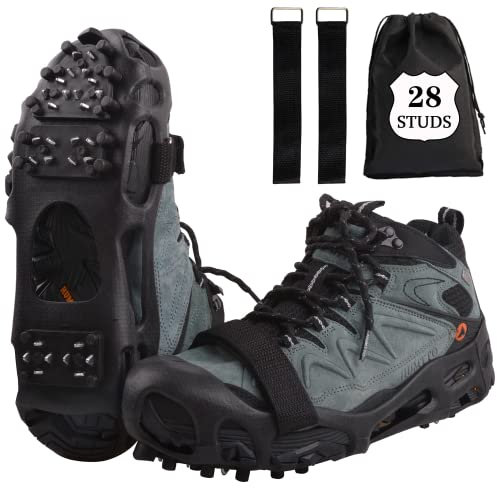 Schuhspikes für Schuhe Winter Steigeisen für Bergschuhe Wanderschuhe Anti-Rutsch Spikes Schuhkrallen Schneeschuhe Grödel für Gehen Wandern Trekking Eisfischen Winter Outdoor