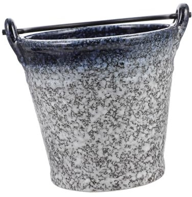 TOPBATHY Ceramic Ice Bucket for Bar and Home 430ml Small Snack and Ice Cube Storage Container with Night Sky Pattern Suitable for Wine and Party Use