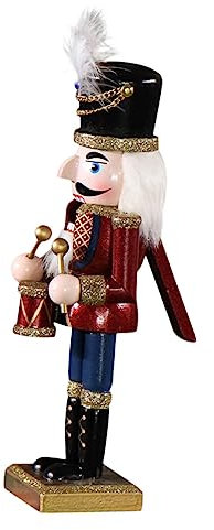 Zerodeko 3 Pièces Casse-Noisette du Nouvel an Distributeur Maison dirigé Père Noël Usine Tasse Soldat Casse-Noisette en Bois Casse-Noix décoratifs de noël décor Soldat Casse-Noisette Rouge