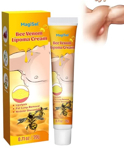 Crema di lipoma Bee Venom, Crema per la rimozione del lipoma, Rimozione del Lipedema e linfedema, Per la Cura linfatica per la rimozione di Nodi di Grasso e grumi, Per sbarazzarsi di grumi, 20g