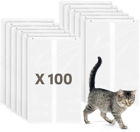 Paquete de 100 bolsas de arena para gatos para PetSnowy Snow+ caja de arena para gatos, resistente a desgarros y fugas, bolsas de basura autosellantes para cajones de residuos para PetSnowy (100)