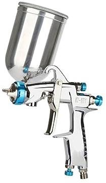 Pistola per Verniciare, Pistola a spruzzo 400CC Vaso di plastica Tazza di metallo 1.3/1.8mm W101 Spruzzatore autentico Strumento for aerografo for vernice pneumatica(101G Metal pot)
