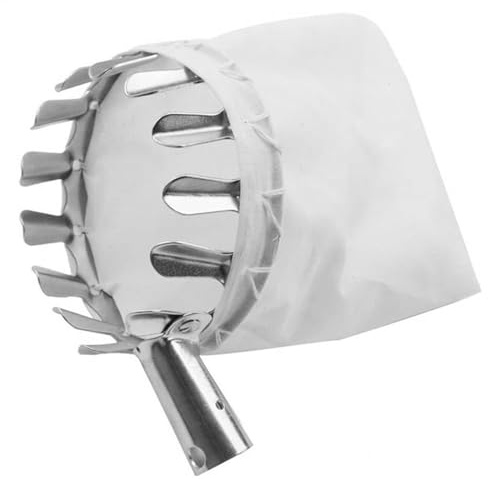 Nzoike Apfelpflücker, Mit Baumwollbeutel, Metall Leichter Obstpflücker, Flexible Pflückhilfe, Durchmesser 15cm, Taschentiefe 20cm, Für Outdoor Garten Obstgärten Bauernhöfe