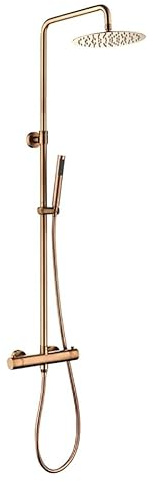 Hudor Colonne de douche thermostatique SC418RD – Laiton rosé doré (Cuivre) – Collection Pénée – Luxueuse et moderne