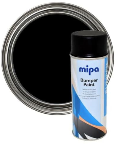 MIPA Kunststofflack-Spray elastischer Decklack Autolack schwarz 400 ml | Hochdeckender Lack für Kunststoffteile am Auto - schnell trocknend, abriebfest und hoch elastisch gegen Risse