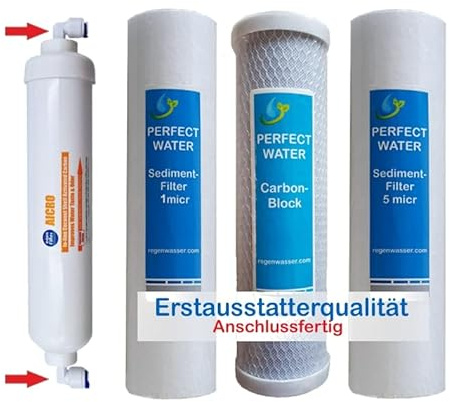 RETEC 10 Zoll Filterset 1/2 Jahre für 5 Stufige Osmoseanlagen Ersatzfilter Filter