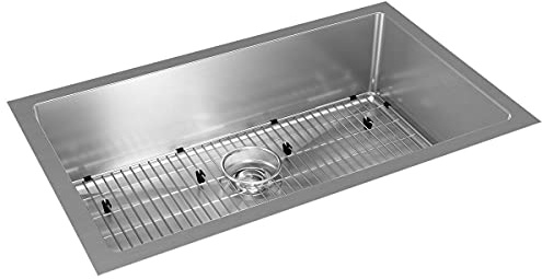 Elkay Crosstown 16 Gauge Stainless Steel 30-1/2 x 18-1/2 x 8 Single Bowl Undermount Sink Kit