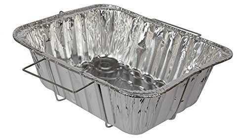 Luciano Housewares 80215DC-24, Plata, Luciano, Sartén honda de aluminio con asa, 31,8 x 25,4 cm, 24 piezas