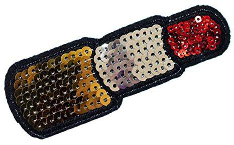 Miniblings läppstift paljetter strykbild patch stryka på makeup 98 x 34 mm lapp strykbild I barn strylappar för strykning