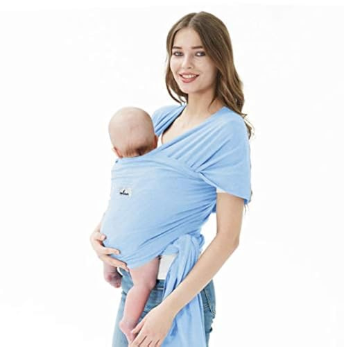 Jeroray Babytrage, freihändig, leicht, atmungsaktiv, weich, Babyblau