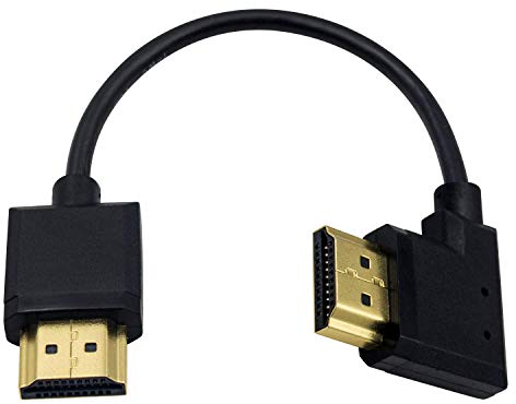 Duttek 4K HDMI Kabel, HDMI zu HDMI Kabel, extrem dünn, HDMI Stecker auf Stecker, Verlängerungskabel für 3D und 4K Ultra HD TV Stick HDMI 2.0 Kabel, 0,15 m