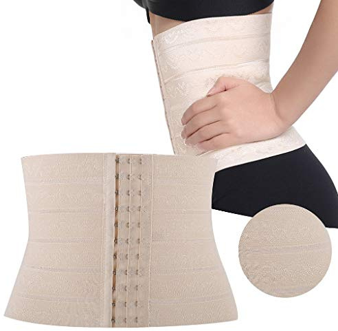 tmishion Postpartale Korsett, Frauen Bauchgürtel, Bauchweg Shaper, Bauchweggürtel Elastische Mutterschaft Unterstützung Postpartale Taille Wrap(XL-Complexion)