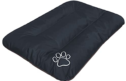 PillowPrim Hundematratze Hundesofa Liegen Hundekissen Sofa Matratze Hundekorb Bett Tierbett Weich Haustierbett Hundeliegen Kissen R1-90 x 60 cm Navy Blau