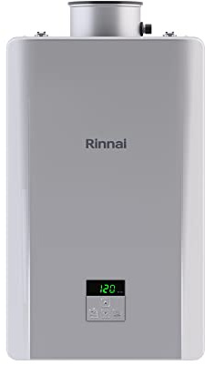 Rinnai REP199iN Smart-Circ Non-Condensing Natural Gas Tankless Water Heater with Built-In Recirculation Pump, Up to 7.9 GPM, Indoor Installation, 199,000 BTU