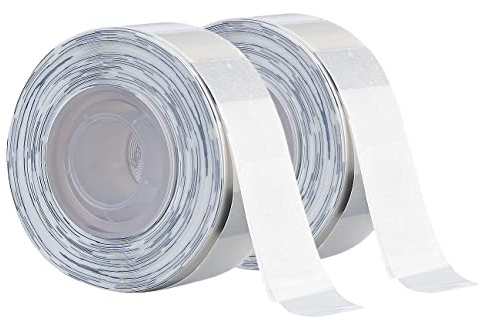 Callstel Zubehör zu Etikettendrucker Mini: 2er-Set selbstklebende Etiketten-Rollen, 14x30 mm, je 8 m, transparent (Thermo Labeldrucker, Labeldrucker mit App, Tape)