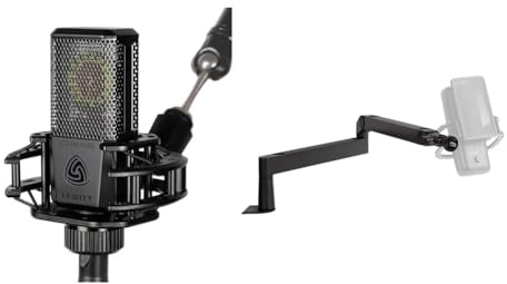 Lewitt LCT-440-PURE Großmembran-Kondensatormikrofon & Elgato Wave Mic Arm LP - Premium Low Profile Mikrofonarm mit Kabelkanälen für einen sauberen Arbeitsplatz, Tischklemme, vielseitig