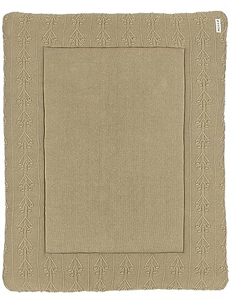 MEYCO Laufgittereinlage 77x97cm Krabbeldecke/Spielmatte Taupe | 100 % Baumwolle - Strick- Oeko Tex zertifiziert - kuschelig weich - waschbar & trocknergeeignet