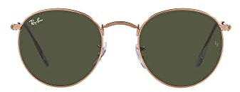 Ray-Ban ROUND METAL RB 3447 Gold Rose/Green 50/21/145 Herren Sonnenbrillen