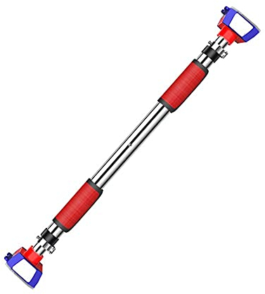 Samnuerly Klimmzugstangen Türrahmen Reckstange, Wandhalterung Übungsstange ohne Schraubeninstallation, Türöffnung mit Verriegelungsmechanismus, Trainingsstange mit 63-140 cm Einstellbarer Breite (93)