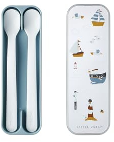 Mepal – Juego de 2 cucharas para bebé – Sailors Bay – Cuchara para bebé – Cuchara larga para comida – Cuchara hervial – Apto para lavavajillas