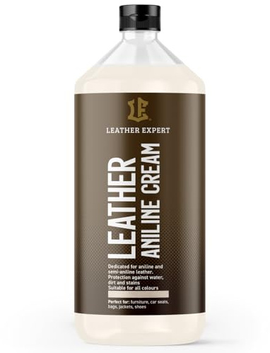 Leather Expert Anilinledercreme 1000 ml | Hochwertige Lederpflege für Auto und Möbel | Reinigung und Pflege von Natur- und Kunstleder | Lederpflegeprodukt für Autositze, Sofas und Taschen