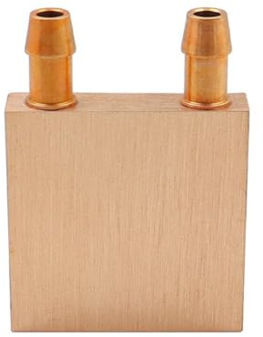 ieron Wasserkühlblock aus reinem Kupfer, Kühlkörper für CPU-Grafikkühler, wassergekühlter Wärmetauscher-Endothermkopf (40 x 40 mm)