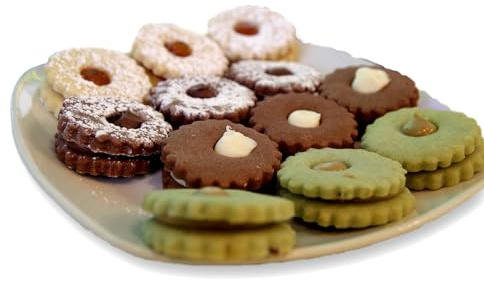 Occhietti di Bue - Biscotti di Frolla Artigianali - Confezione Assortita - Marmellata di Albicocca, Crema di Cioccolato, Pistacchio e Cioccolato Bianco - 500gr (Assortiti)