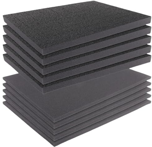 LDXDRU 10PCS Square Foam Cube, Pick Apart Foam Insert, Pick and Pluck Foams | Pluck Pre Cube Sheet Foams Use for Game Box Cases DIY & Tool Storage Systems - 5PCS 40 x 30 x 2.5cm / 5PCS 40 x 30 x 1cm