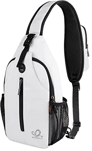 WATERFLY Sling Rucksack Sling Bag Schulterrucksack Umhängetasche Verstellbarer Rucksackgurt Wandern Brust Rucksack für Herren und Damen