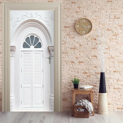 VIRANDA Selbstklebende Türtapete 3D Vinyl Türaufkleber Wasserdichte Türbilder Abnehmbare Türposter Holztüren Türklebefolie für Zuhause Decoration Design 100x200cm