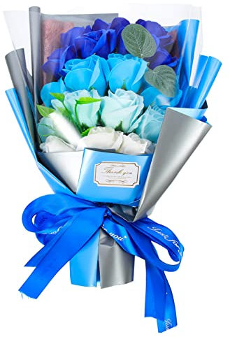 Cabilock Ramo De Jabón Floral Decorativo 18 Rosas De Jabón Perfumadas Caja De para Día De La Madre