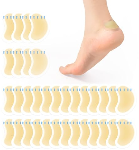 Promifun 32 Stück Hydrokolloid-Gel-Blister-Bandagen, wasserfest, selbstklebende Blasen-Verbände,Blasen-Pads für Ferse, Fuß, Zehen, Füße – Gel-Blister Chshions (Bunion Pack)