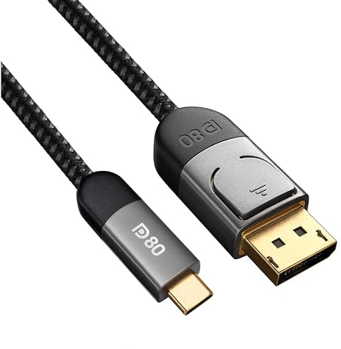 Zeskit Maya 80Gbps USB-C to DisplayPort 2.1 Cable DP80 (3ft 1m)