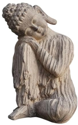 Gcljlmy Buddha figur trädgård dekorativ skulptur för balkong hus uppvärmning gåva skrivbord ornament