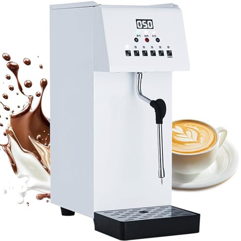Espumador de Leche a Vapor Profesional - 2500W 6L,5 Niveles Temperatura,Display Digital,Tubo Vapor Extraíble,Eficiencia Energética - Para Bebidas con Leche y Cafés